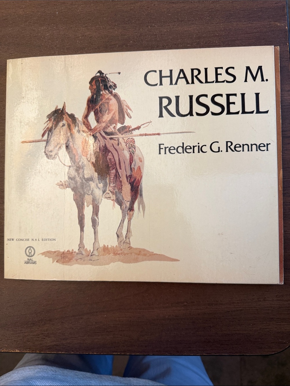 Charles M. Russell Art Book by Frederic G. Renner - Cream Cover